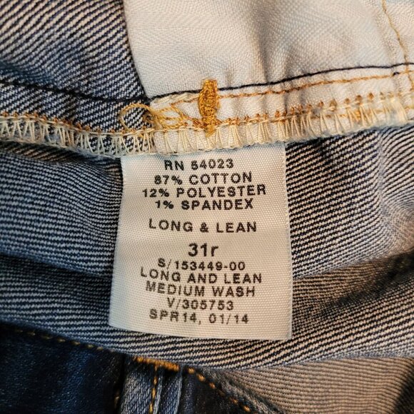 GAP 1969 Jeans Womens 31 R Wide Leg Flare Mid Rise Medium Dark Wash Stretch - Picture 4 of 10